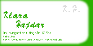 klara hajdar business card
